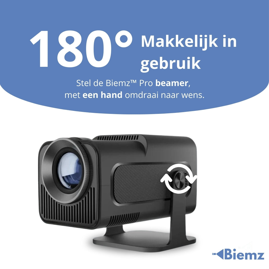 Biemz™ Pro - 180° Draagbare Projector met WiFi