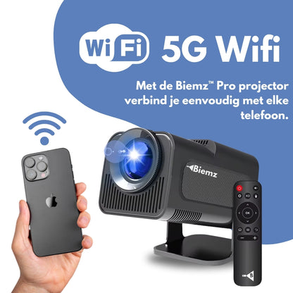 Biemz™ Pro - 180° Draagbare Projector met WiFi