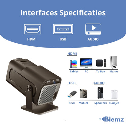 Biemz™ Pro - 180° Draagbare Projector met WiFi