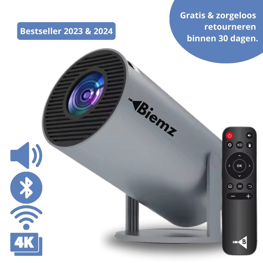 Biemz™ Special Edition - 180° Draagbare Projector met WiFi