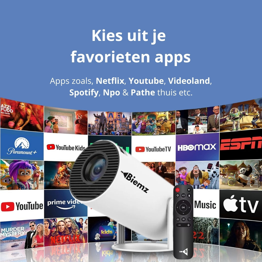 Netlix, Youtube en meer op de biemz